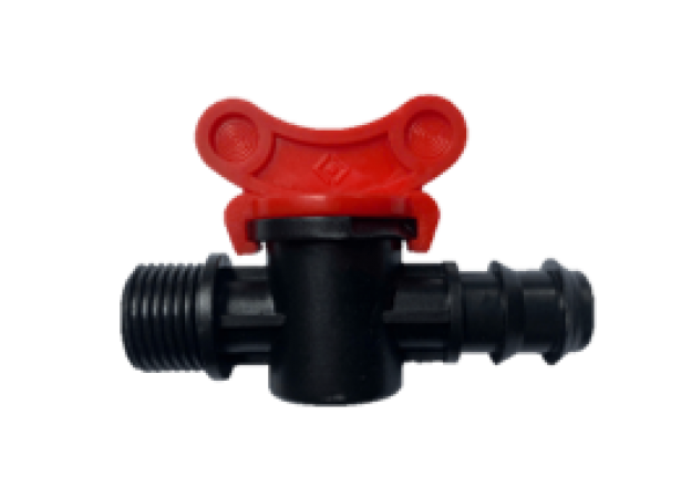 Van khóa ren ngoài 21 ra ống LDPE 20mm